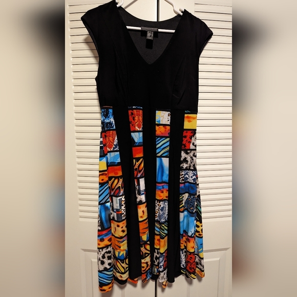 Frank Lyman | Colorful Fit and Flare Midi Dress - Size 10 - Picture 1 of 5